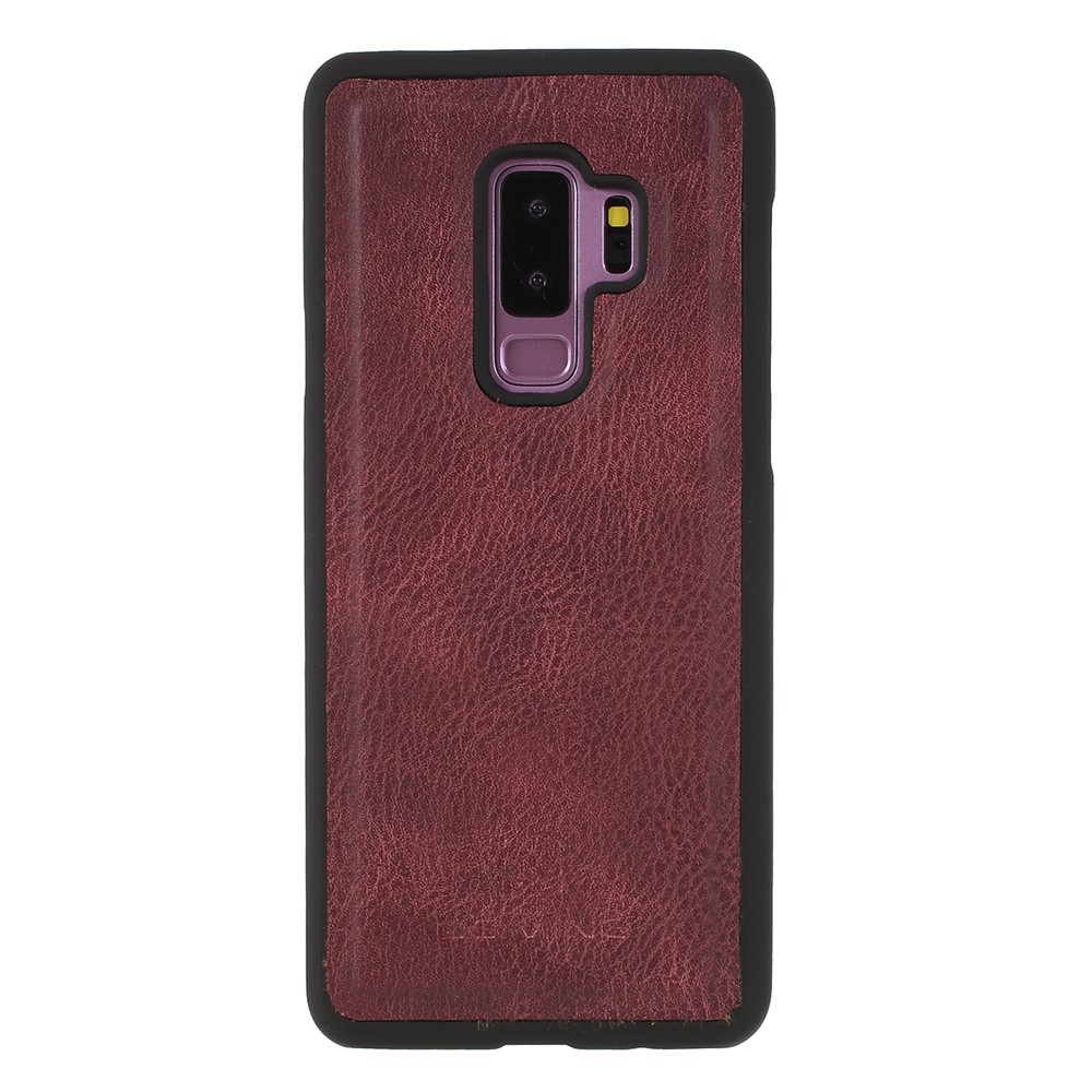 DG.MING Detachable 2-in-1 Split Leather Wallet + PC Back Phone Casing for Samsung Galaxy S9+ SM-G965 - Red-6