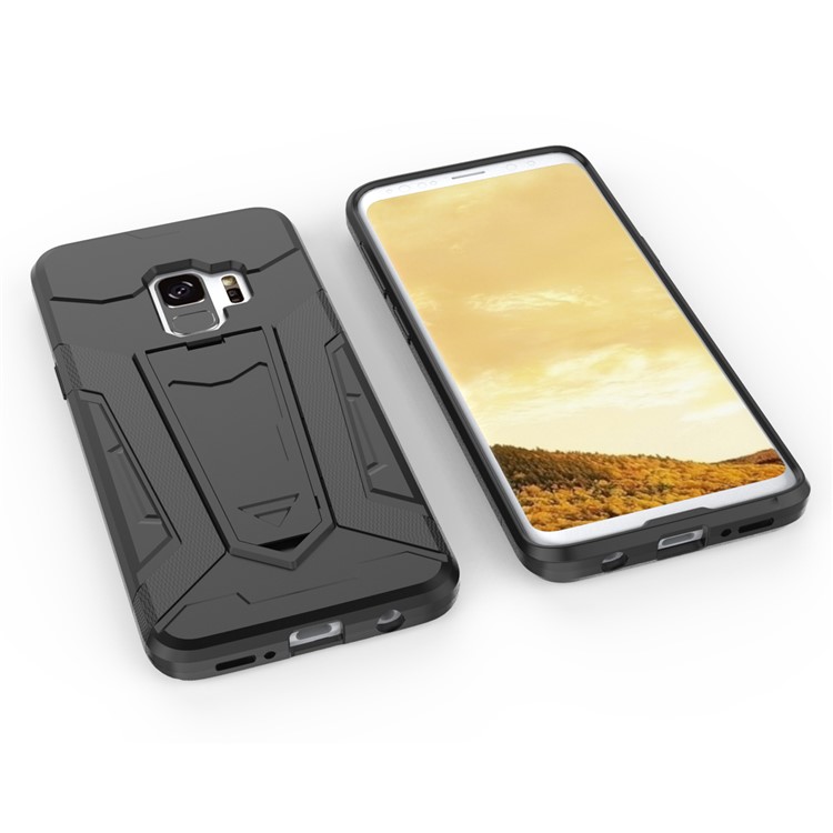 Armor Plastic TPU Hybrid Case with Kickstand for Samsung Galaxy S9 SM-G960 - Black-10
