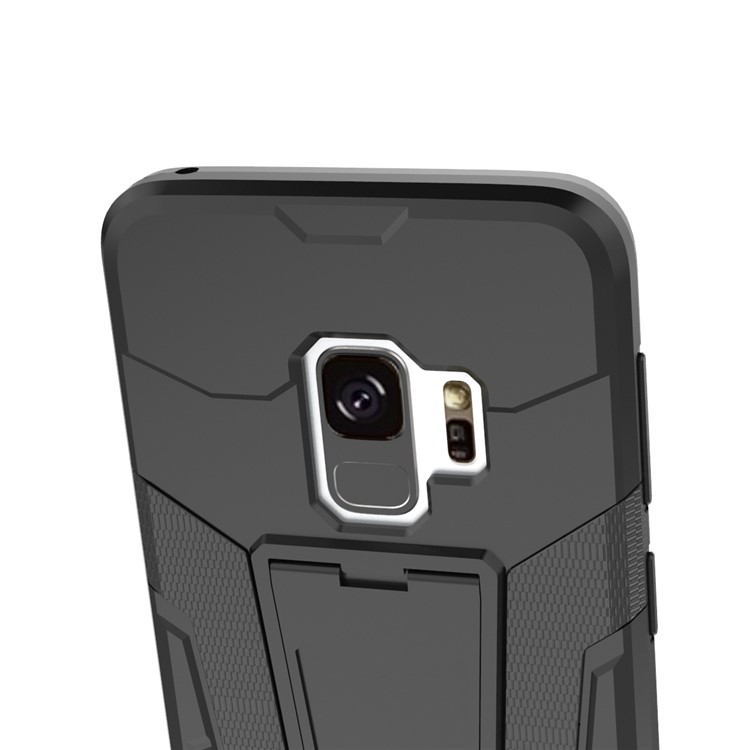 Armor Plastic TPU Hybrid Case with Kickstand for Samsung Galaxy S9 SM-G960 - Black-11