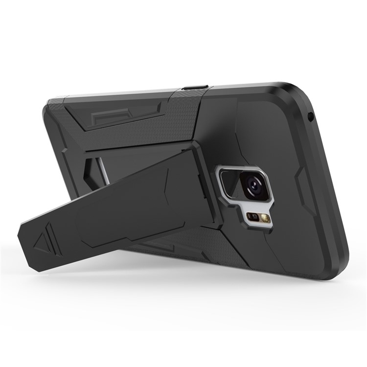 Armor Plastic TPU Hybrid Case with Kickstand for Samsung Galaxy S9 SM-G960 - Black-7