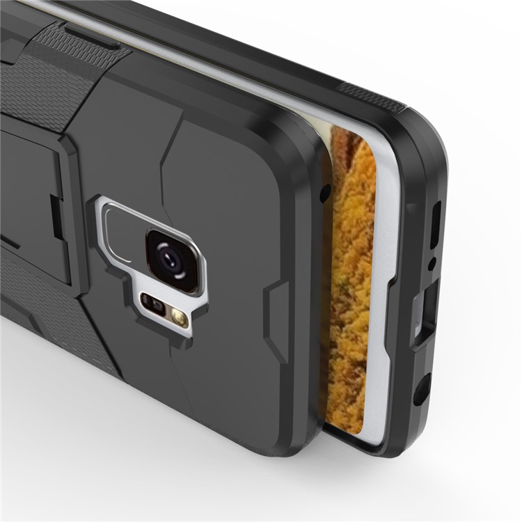 Armor Plastic TPU Hybrid Case with Kickstand for Samsung Galaxy S9 SM-G960 - Black-9