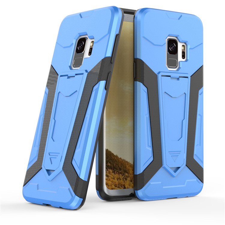 Armor Kickstand PC + TPU Combo Mobile Phone Shell for Samsung Galaxy S9 SM-G960 - Blue-1