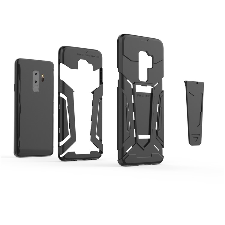 Armor PC + TPU Phone Cover with Kickstand for Samsung Galaxy S9 Plus SM-G965 - Black-10