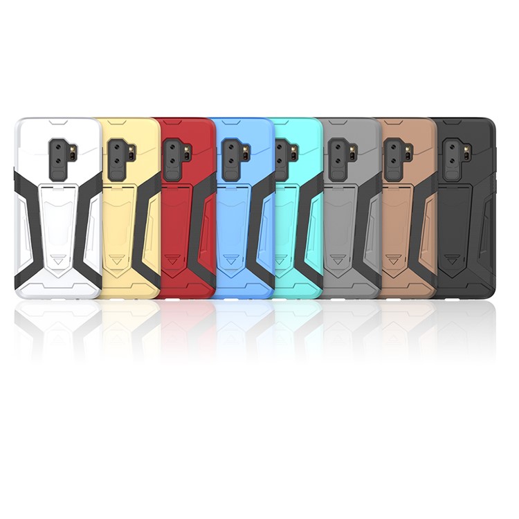Armor PC + TPU Phone Cover with Kickstand for Samsung Galaxy S9 Plus SM-G965 - Black-13