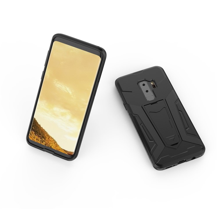 Armor PC + TPU Phone Cover with Kickstand for Samsung Galaxy S9 Plus SM-G965 - Black-6
