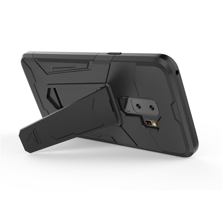 Armor PC + TPU Phone Cover with Kickstand for Samsung Galaxy S9 Plus SM-G965 - Black-7