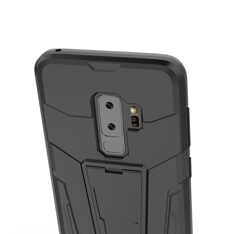 Armor PC + TPU Phone Cover with Kickstand for Samsung Galaxy S9 Plus SM-G965 - Black-8