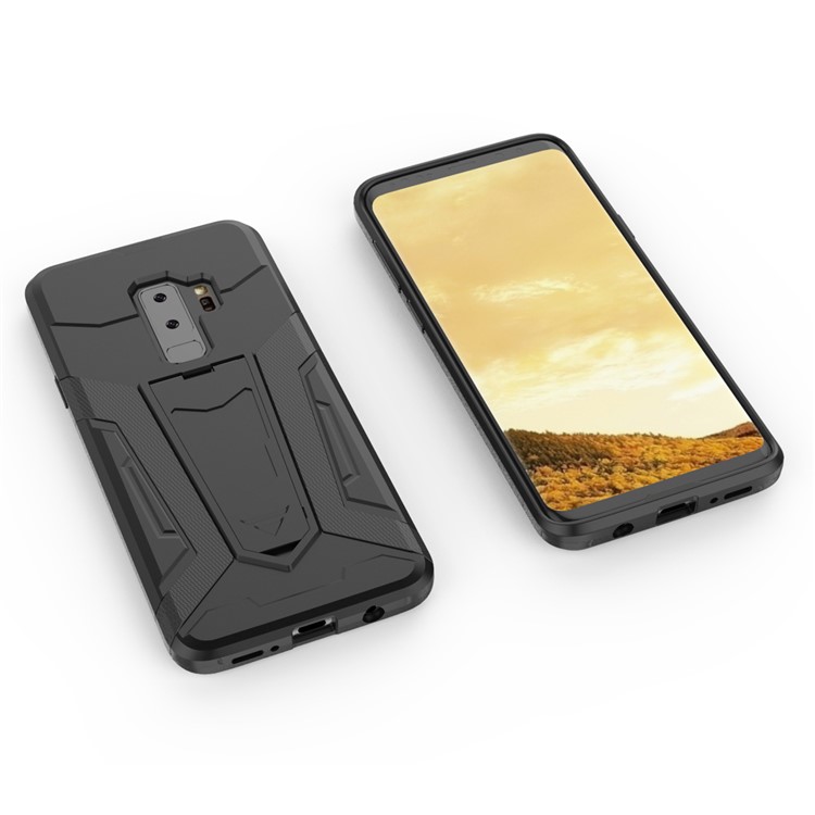 Armor PC + TPU Phone Cover with Kickstand for Samsung Galaxy S9 Plus SM-G965 - Black-9