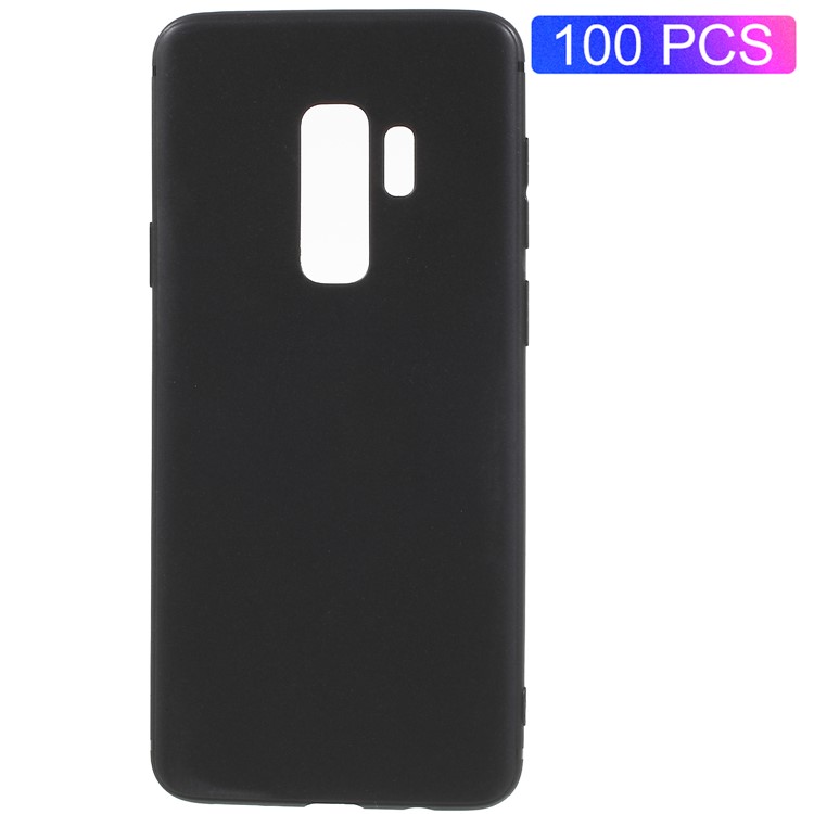 100Pcs/Set Matte TPU Phone Shell for Samsung Galaxy S9 Plus G965 - Black-1