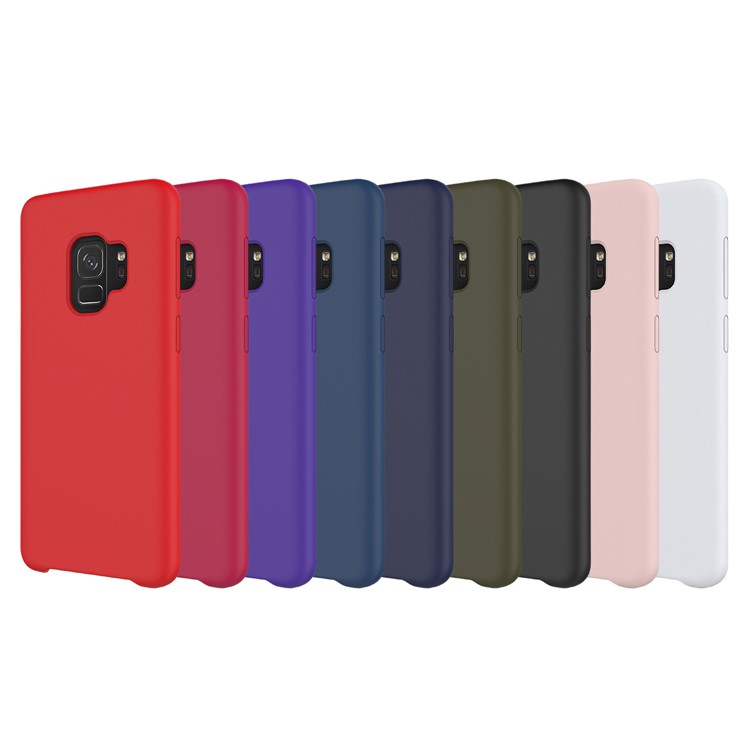 50Pcs/Set Liquid Silicone Back Case for Samsung Galaxy S9 SM-G960 - Black-2