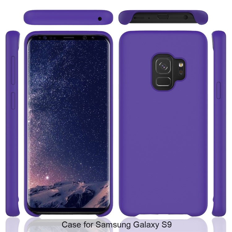 50Pcs/Set Liquid Silicone Cell Phone Cover for Samsung Galaxy S9 SM-G960 - Purple-2
