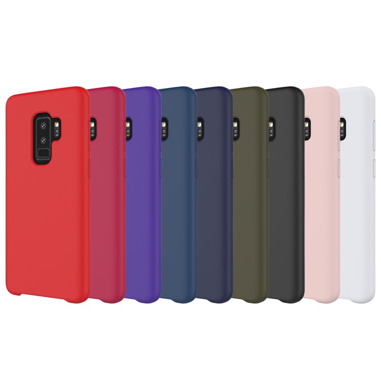50Pcs/Set Liquid Silicone Mobile Phone Case for Samsung Galaxy S9 Plus SM-G965 - Black-2