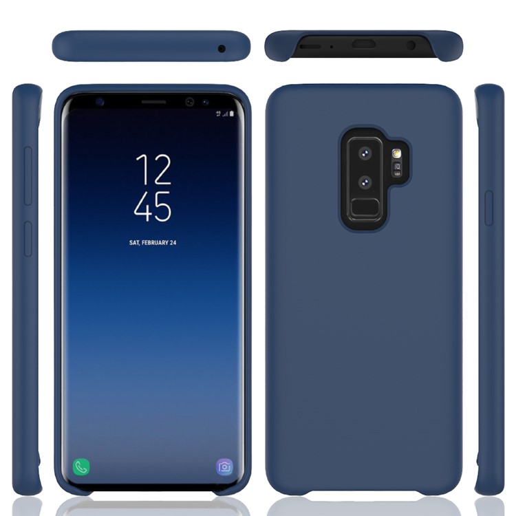 50Pcs/Set Liquid Silicone Phone Casing Cover for Samsung Galaxy S9 Plus SM-G965 - Dark Blue-2