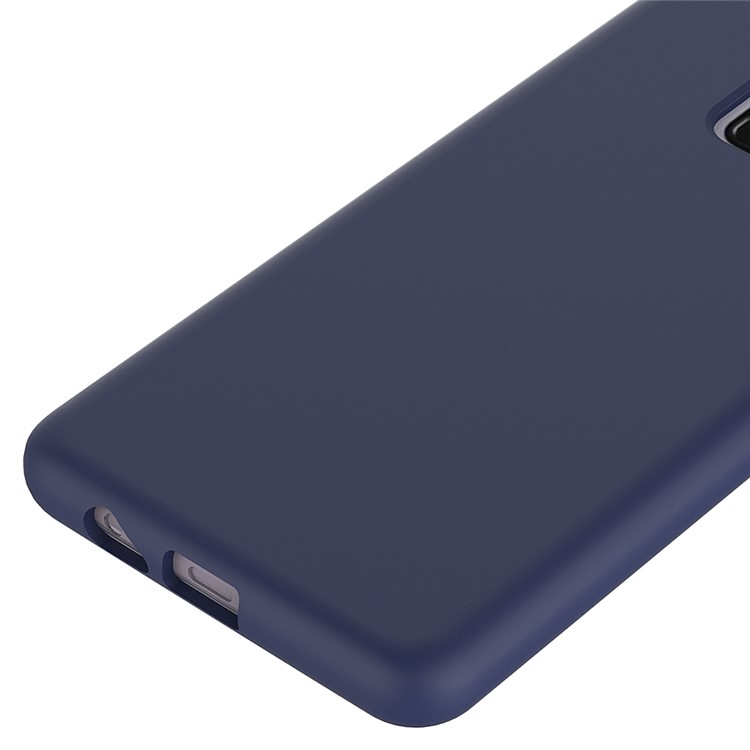 50Pcs/Set Liquid Silicone Phone Accessory Case for Samsung Galaxy A8 (2018) - Black Blue-3