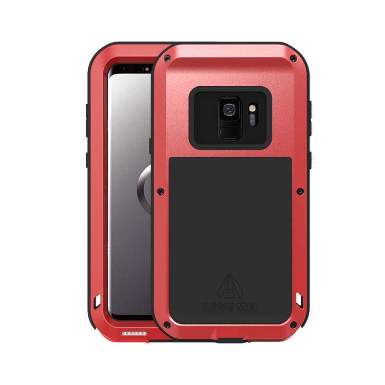 LOVE MEI Shockproof Dropproof Dustproof Shell for Samsung Galaxy S9 SM-G960 - Red-1
