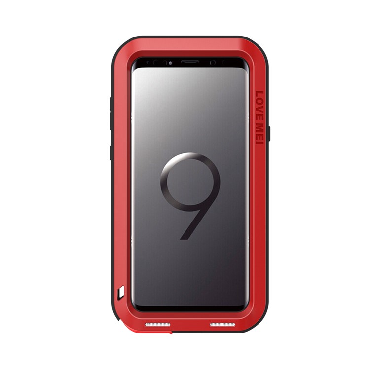 LOVE MEI Shockproof Dropproof Dustproof Shell for Samsung Galaxy S9 SM-G960 - Red-2