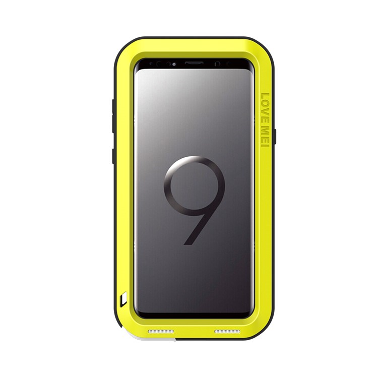 LOVE MEI Shockproof Dropproof Dustproof Protection Case for Samsung Galaxy S9 SM-G960 - Yellow-2
