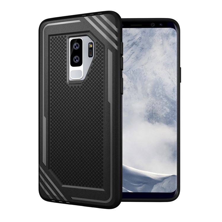 Anti-slip Armor TPU Mobile Phone Case for Samsung Galaxy S9+ G965 - Black-1