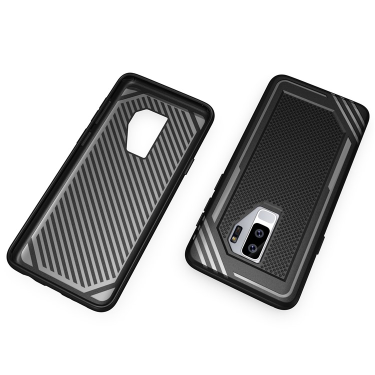 Anti-slip Armor TPU Mobile Phone Case for Samsung Galaxy S9+ G965 - Black-12