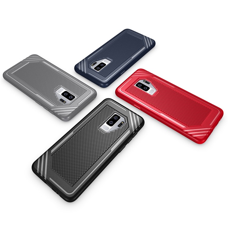 Anti-slip Armor TPU Mobile Phone Case for Samsung Galaxy S9+ G965 - Black-14