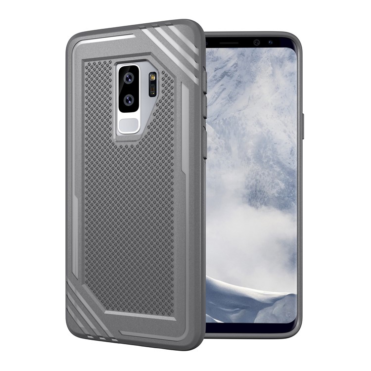Anti-slip Armor TPU Mobile Phone Cover for Samsung Galaxy S9+ G965 - Grey-1