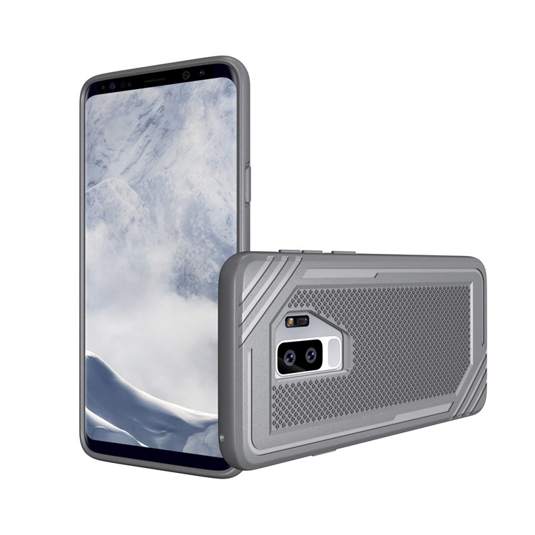 Anti-slip Armor TPU Mobile Phone Cover for Samsung Galaxy S9+ G965 - Grey-2