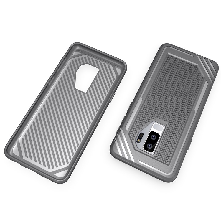 Anti-slip Armor TPU Mobile Phone Cover for Samsung Galaxy S9+ G965 - Grey-6