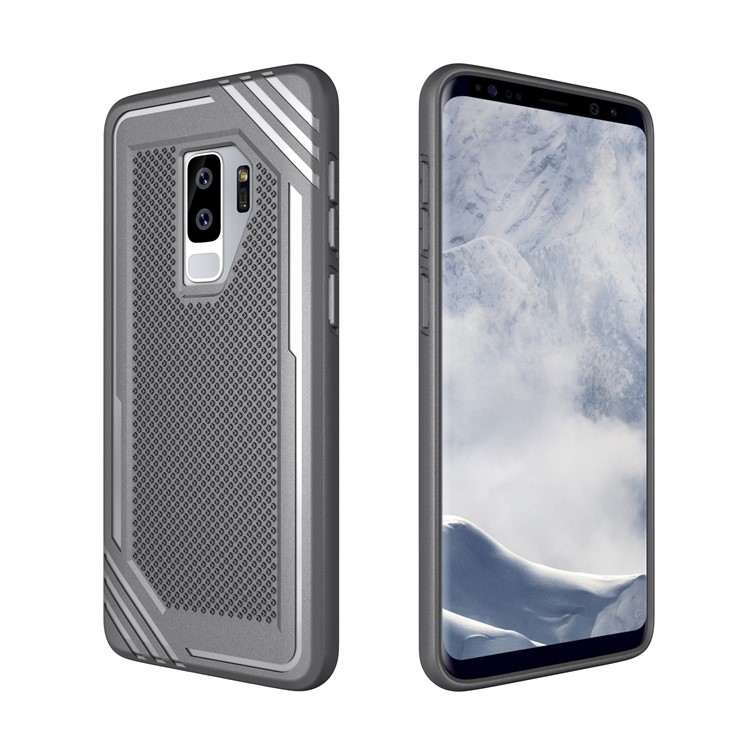 Anti-slip Armor TPU Mobile Phone Cover for Samsung Galaxy S9+ G965 - Grey-7