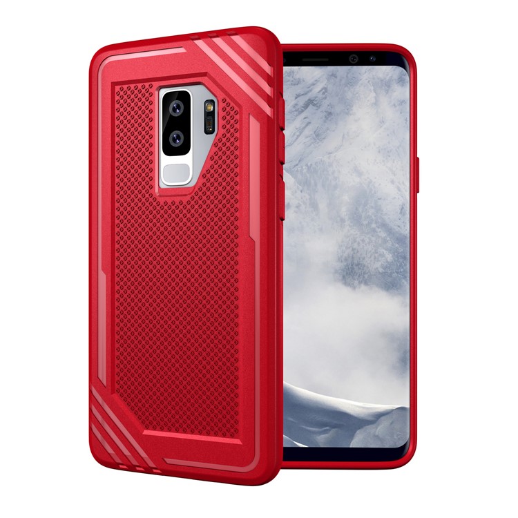 Anti-slip Armor TPU Mobile Phone Shell for Samsung Galaxy S9+ G965 - Red-1