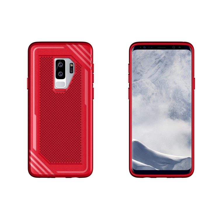Anti-slip Armor TPU Mobile Phone Shell for Samsung Galaxy S9+ G965 - Red-3