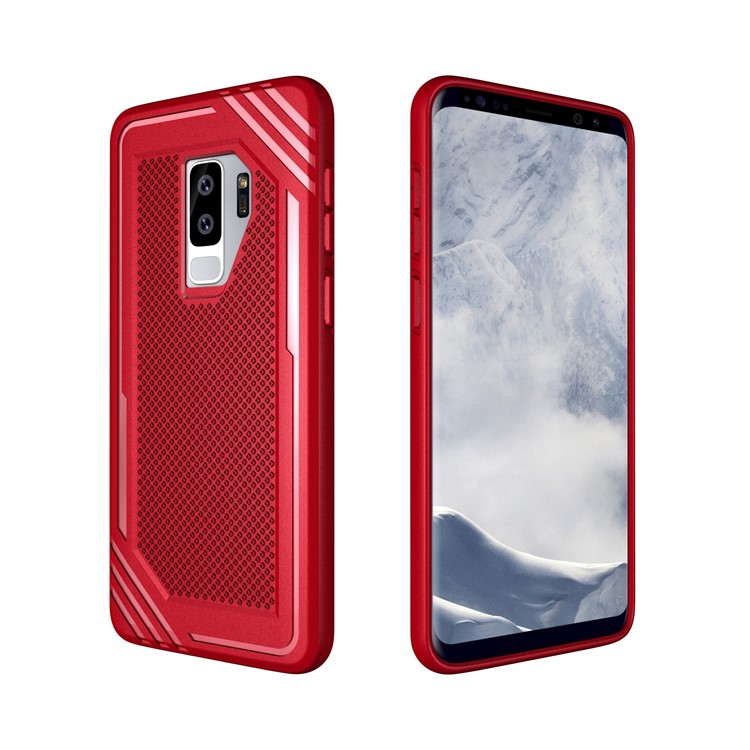 Anti-slip Armor TPU Mobile Phone Shell for Samsung Galaxy S9+ G965 - Red-7