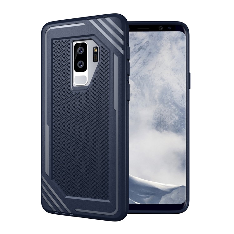 Anti-slip Armor TPU Back Case Accessory for Samsung Galaxy S9+ G965 - Blue-1