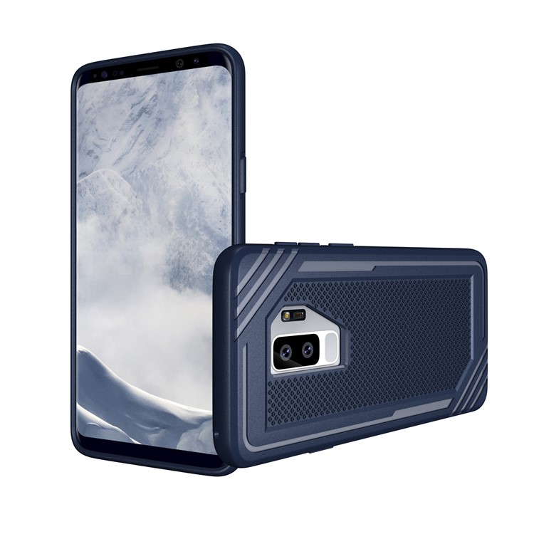 Anti-slip Armor TPU Back Case Accessory for Samsung Galaxy S9+ G965 - Blue-2