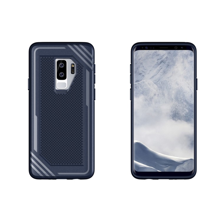 Anti-slip Armor TPU Back Case Accessory for Samsung Galaxy S9+ G965 - Blue-3
