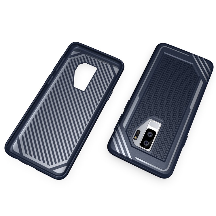 Anti-slip Armor TPU Back Case Accessory for Samsung Galaxy S9+ G965 - Blue-6