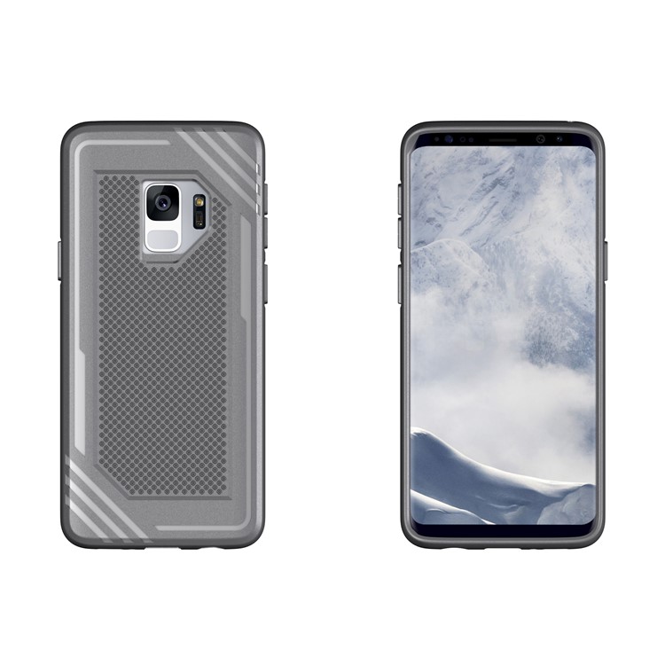 Anti-slip Armor TPU Back Phone Shell for Samsung Galaxy S9 SM-G960 - Grey-3