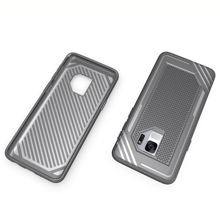 Anti-slip Armor TPU Back Phone Shell for Samsung Galaxy S9 SM-G960 - Grey-6