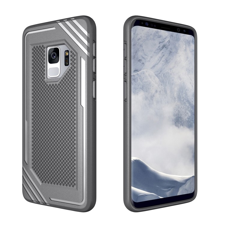 Anti-slip Armor TPU Back Phone Shell for Samsung Galaxy S9 SM-G960 - Grey-7