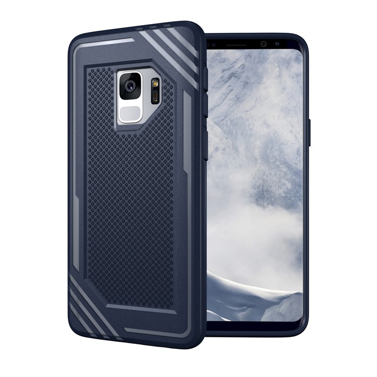 Anti-slip Armor TPU Mobile Casing for Samsung Galaxy S9 SM-G960 - Dark Blue-1