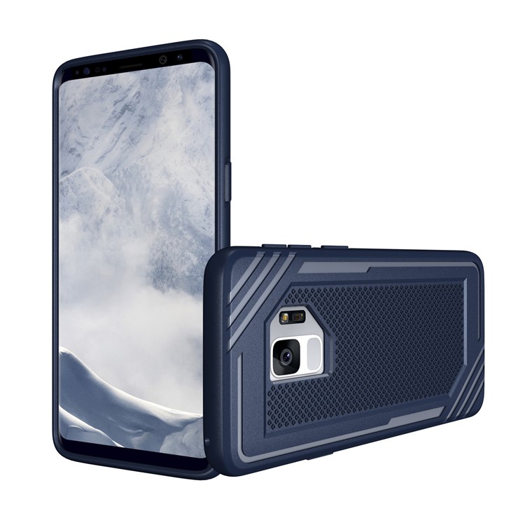 Anti-slip Armor TPU Mobile Casing for Samsung Galaxy S9 SM-G960 - Dark Blue-2