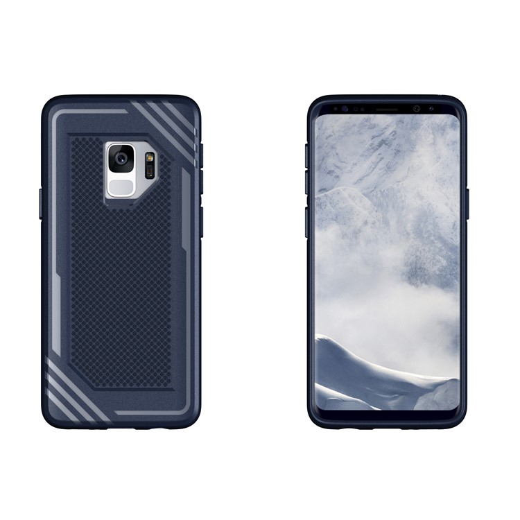 Anti-slip Armor TPU Mobile Casing for Samsung Galaxy S9 SM-G960 - Dark Blue-3