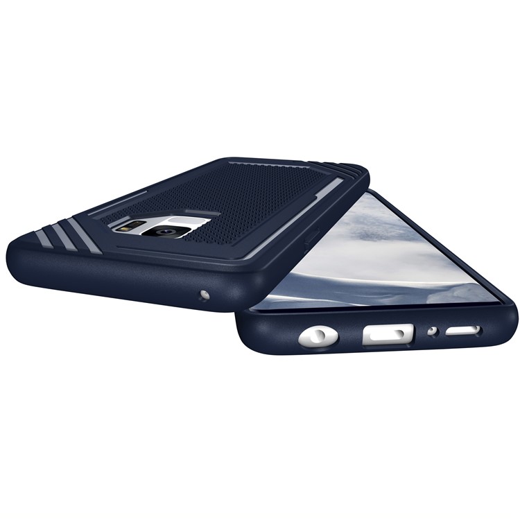 Anti-slip Armor TPU Mobile Casing for Samsung Galaxy S9 SM-G960 - Dark Blue-4