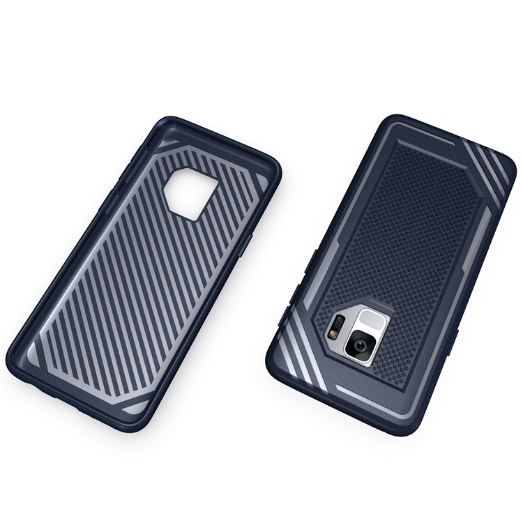 Anti-slip Armor TPU Mobile Casing for Samsung Galaxy S9 SM-G960 - Dark Blue-6