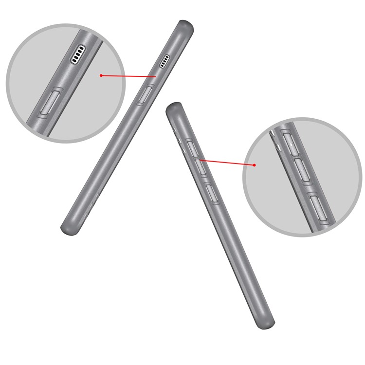 Armor Anti-slip TPU Back Mobile Phone Cover Accessory for Samsung Galaxy A8 (2018) - Grey-5