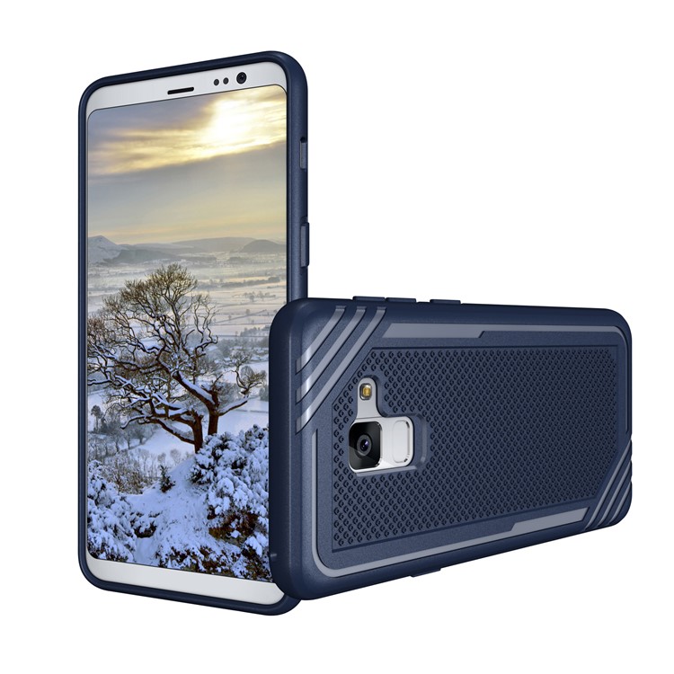 Armor Anti-slip TPU Protective Cover Case for Samsung Galaxy A8 (2018) - Blue-2