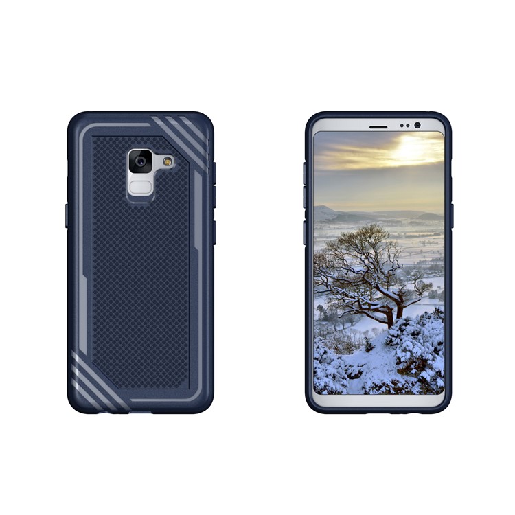 Armor Anti-slip TPU Protective Cover Case for Samsung Galaxy A8 (2018) - Blue-3