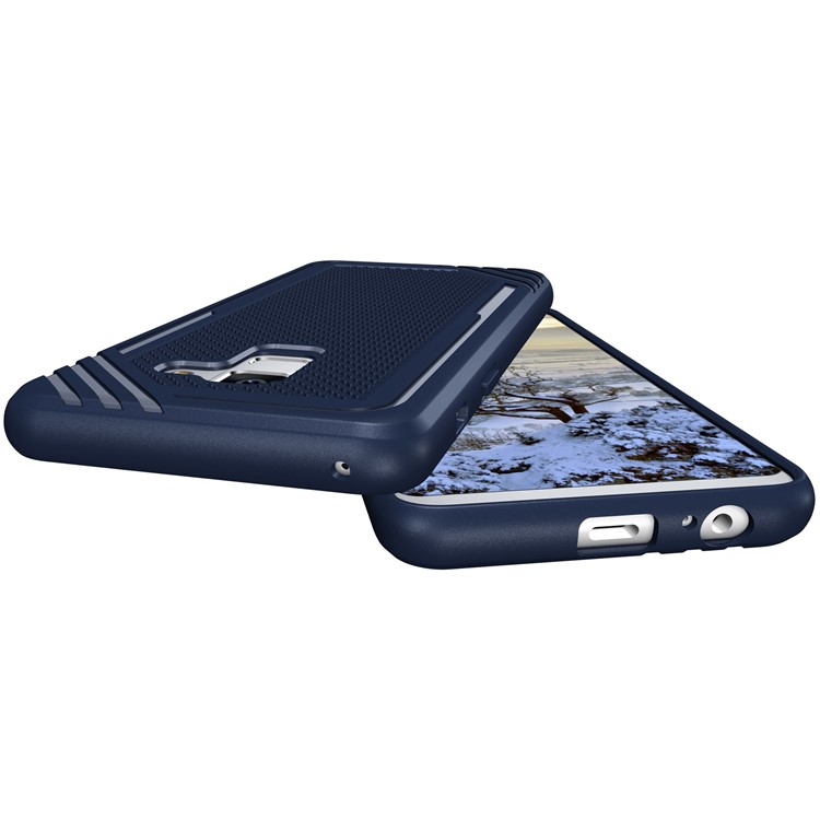 Armor Anti-slip TPU Protective Cover Case for Samsung Galaxy A8 (2018) - Blue-4