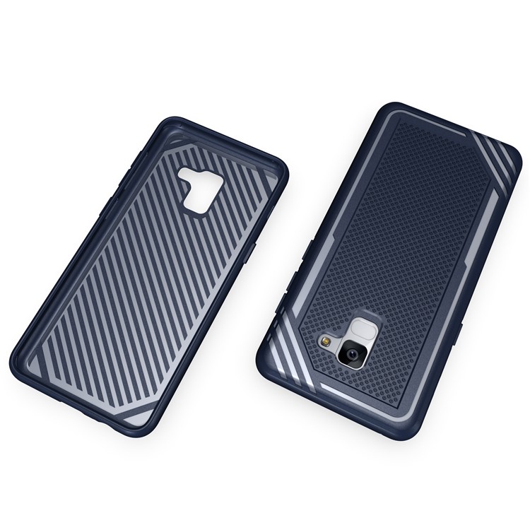 Armor Anti-slip TPU Protective Cover Case for Samsung Galaxy A8 (2018) - Blue-6