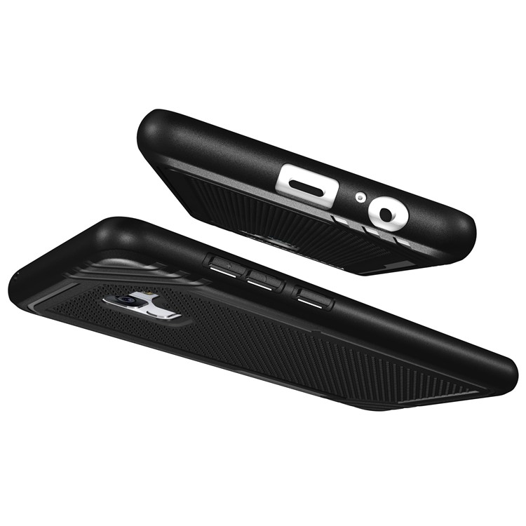 Armor Anti-slip TPU Back Mobile Phone Case for Samsung Galaxy A8+ (2018) - Black-2