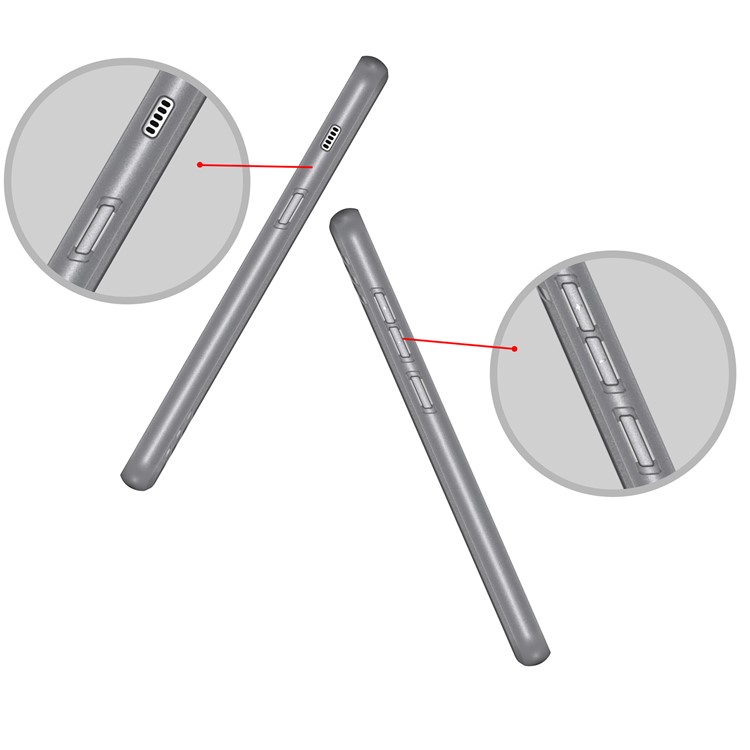 Armor Anti-slip Soft TPU Heat Dissipation Back Phone Casing for Samsung Galaxy A8+ (2018) - Grey-5